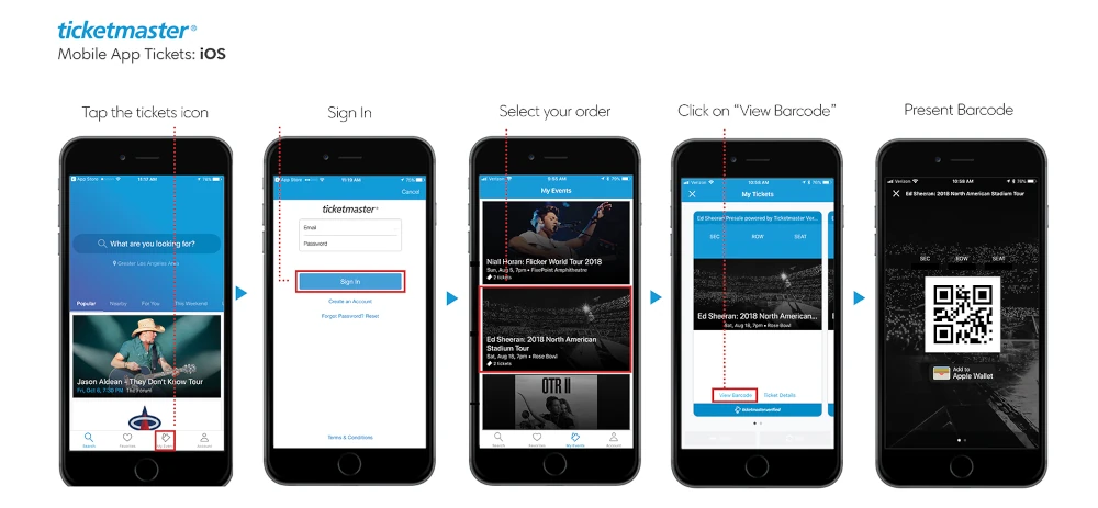 Add Your Ticketmaster Tickets to Apple Wallet