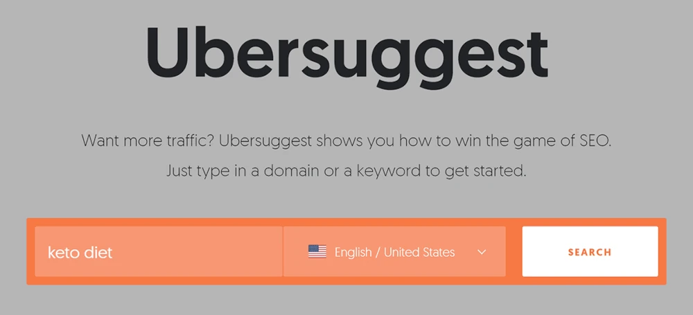 Ubersuggest tools