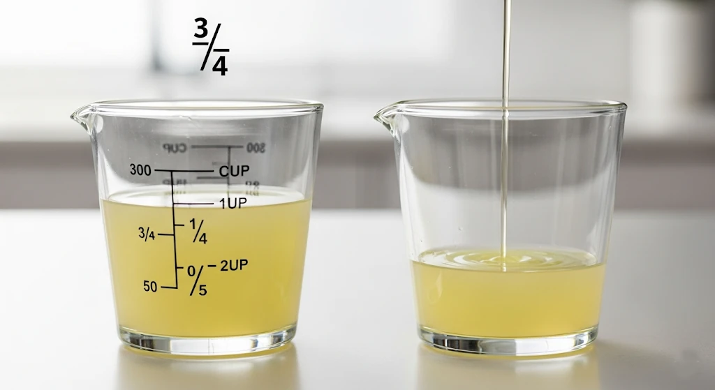 How Much Is Half of 3 4 Cup