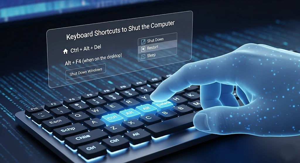 Keyboard Shortcuts to Shut the Computer
