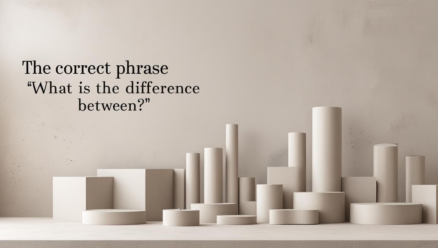 The Correct Phrase What is the difference between