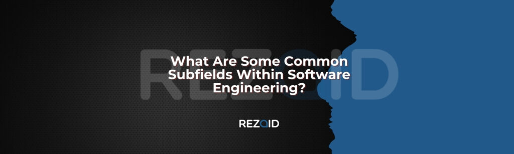 What Are Some Common Subfields Within Software Engineering