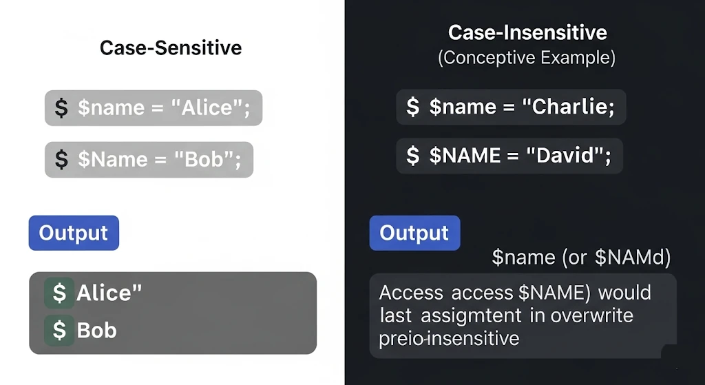 Are Variables in PHP Case Sensitive