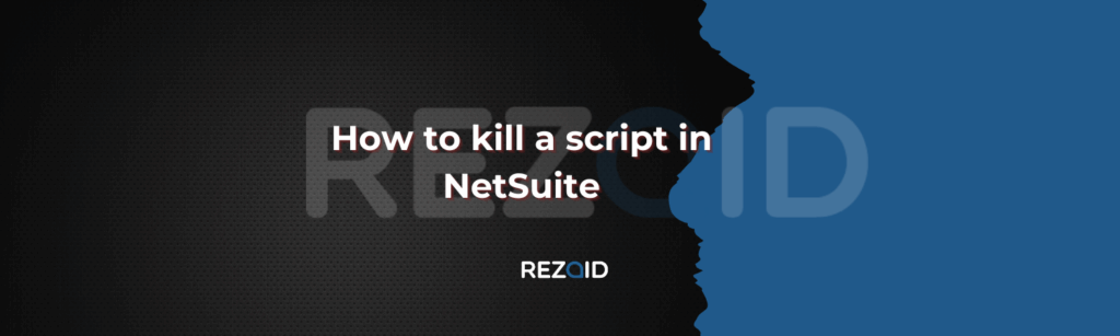 How to kill a script in NetSuite