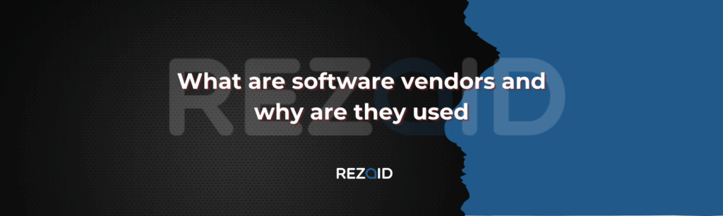 What are software vendors_ and why are they used