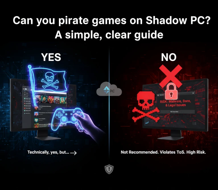 Pirate games on Shadow PC